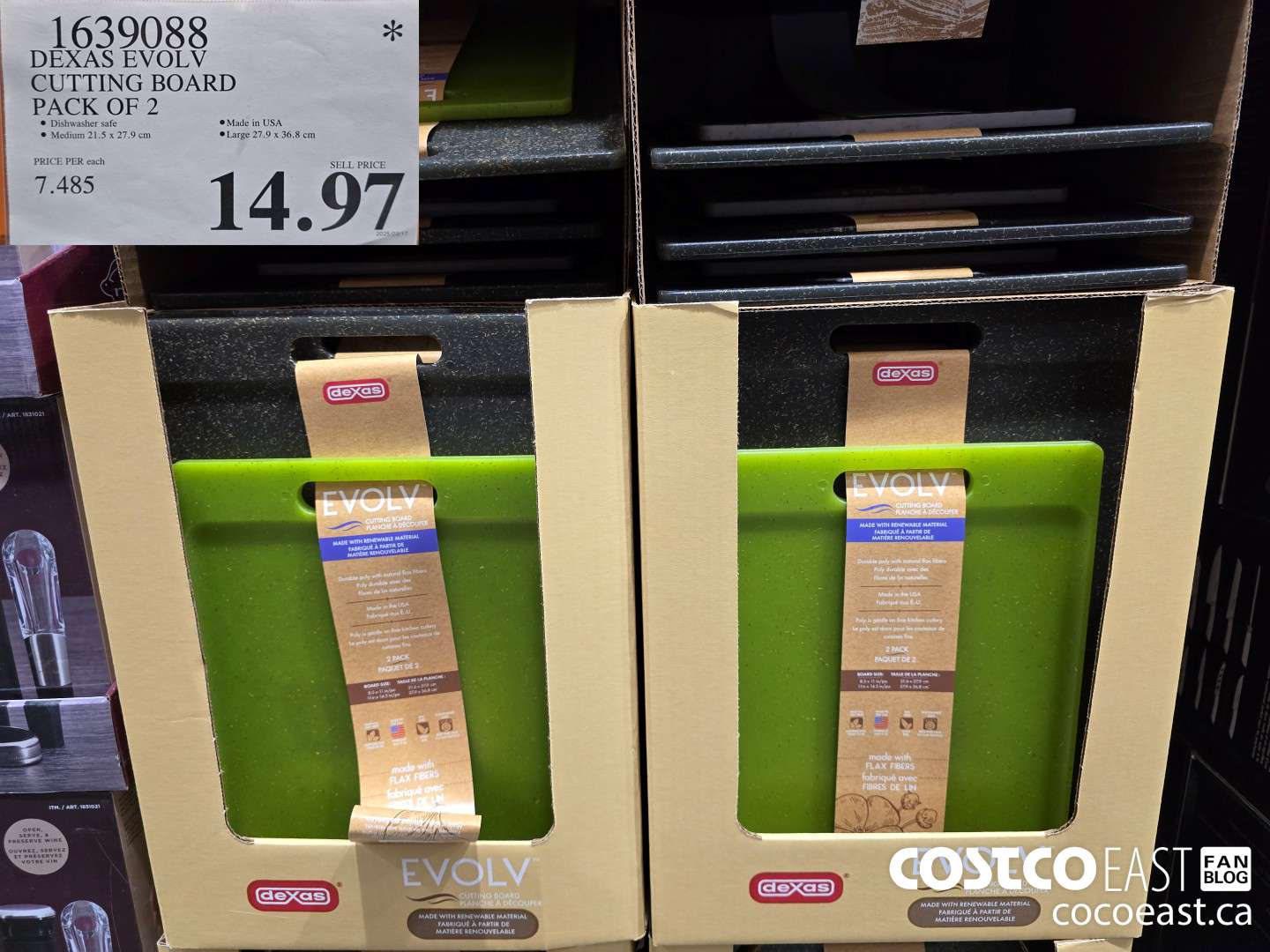 1639088 DEXAS EVOLV CUTTING BOARD PACK OF 2 $14.97
