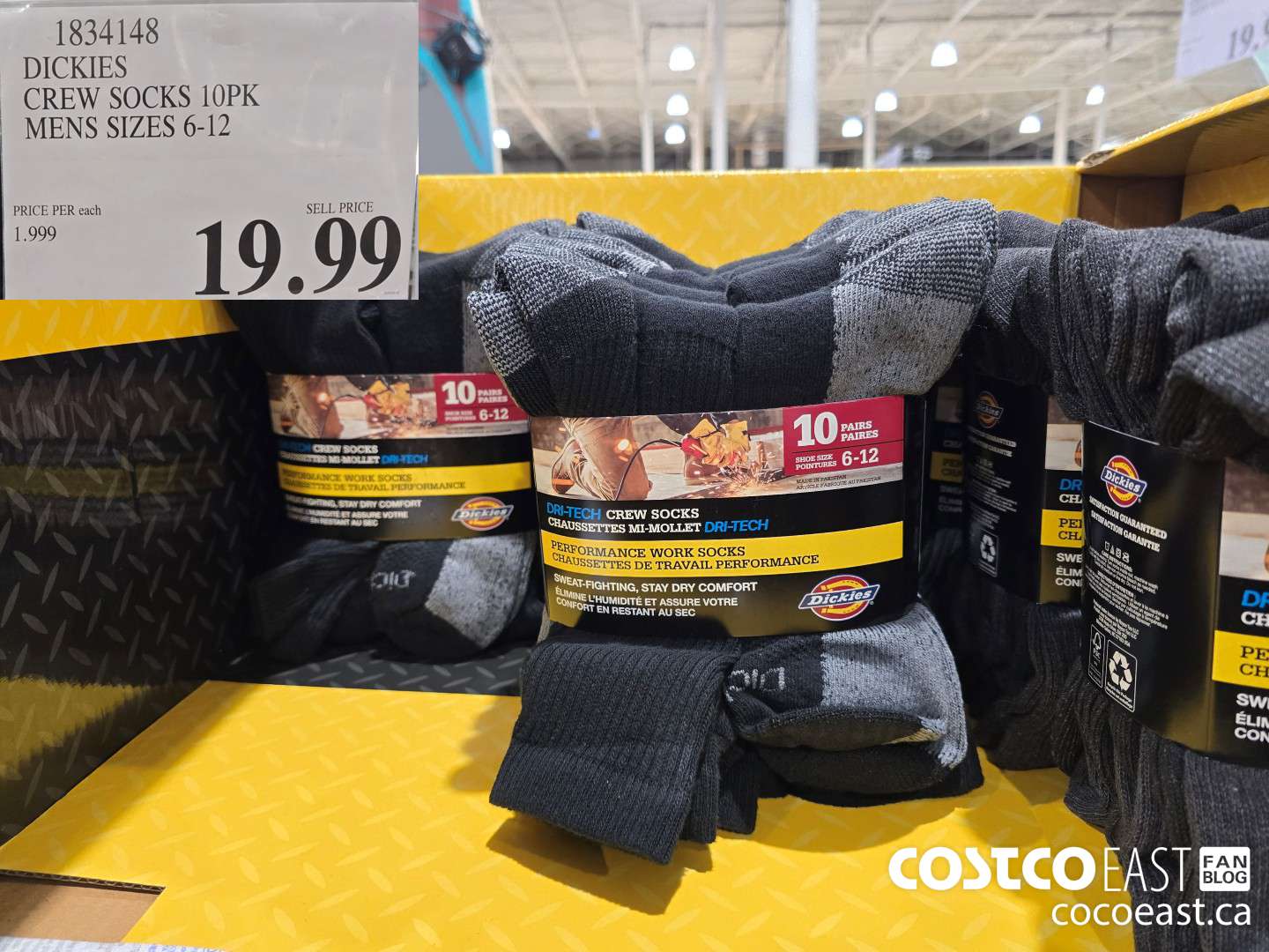1834148 DICKIES CREW SOCKS 10PK ~ MENS SIZES 7-13 $19.99