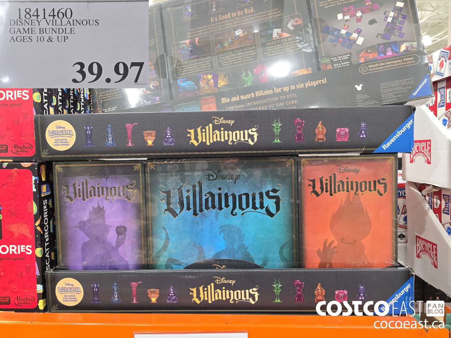 1841460 DISNEY VILLAINOUS GAME BUNDLE AGES 10 & UP $39.97