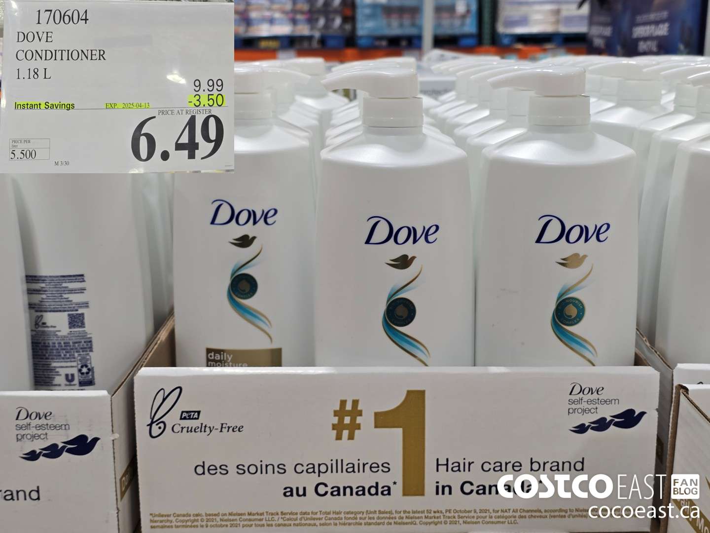 170604 DOVE CONDITIONER 1.18L ($3.50 INSTANT SAVINGS EXPIRES ON 2025-04-13) $6.49