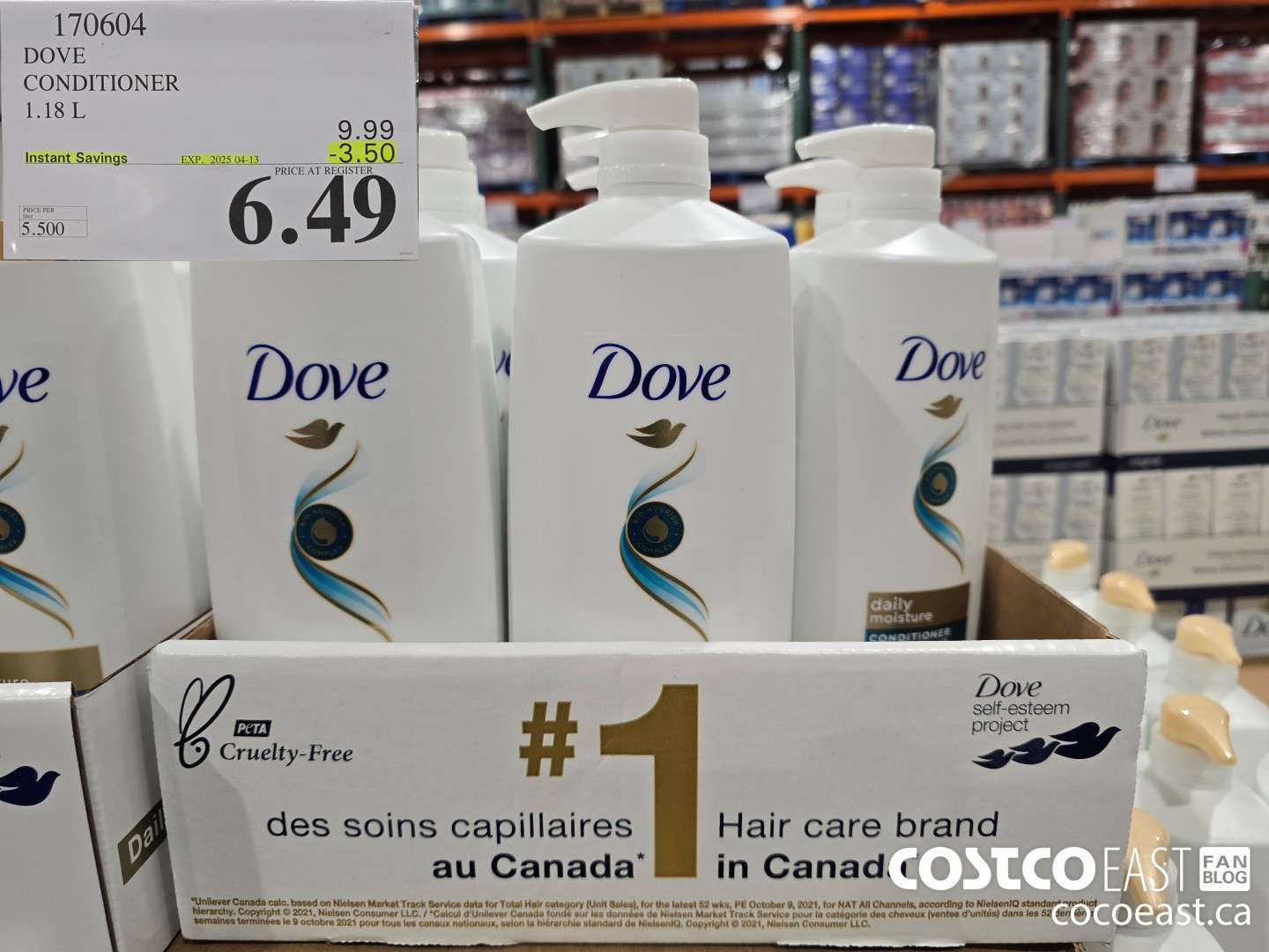 170604 DOVE CONDITIONER 1.18L ($3.50 INSTANT SAVINGS EXPIRES ON 2025-04-13) $6.49