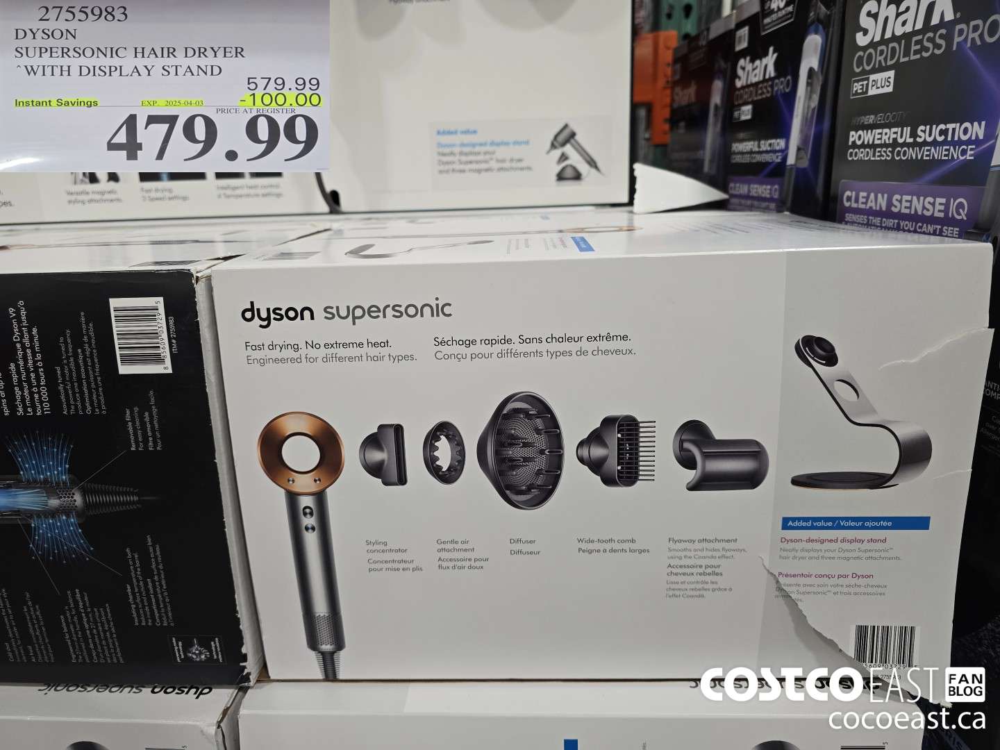 2755983 DYSON SUPERSONIC HAIR DRYER WITH DISPLAY STAND ($100.00 INSTANT SAVINGS EXPIRES ON 2025-04-03) $479.99