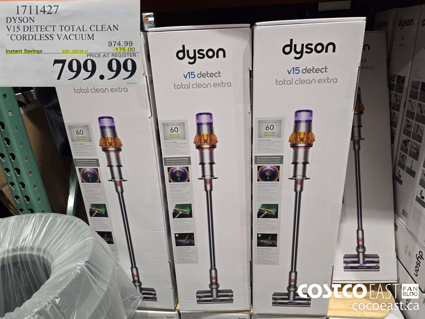 1711427 DYSON V15 DETECT TOTAL CLEAN CORDLESS VACUUM ($175.00 INSTANT SAVINGS EXPIRES ON 2025-03-13) $799.99
