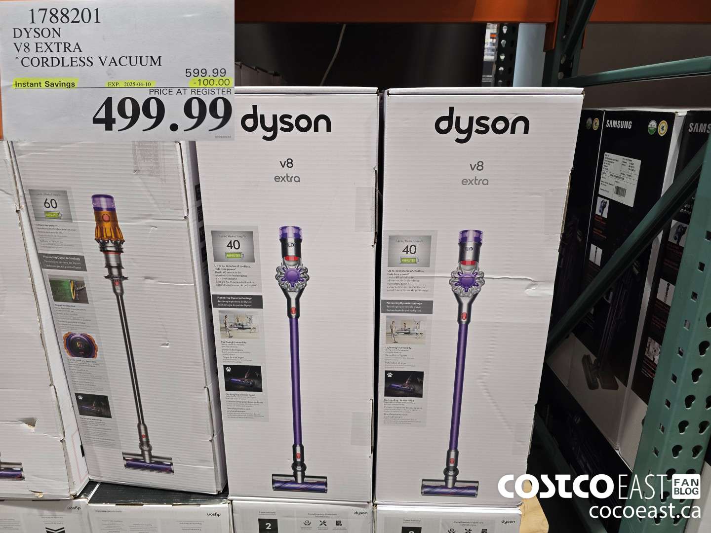 1788201 DYSON V8 EXTRA CORDLESS VACUUM ($100.00 INSTANT SAVINGS EXPIRES ON 2025-04-10) $499.99