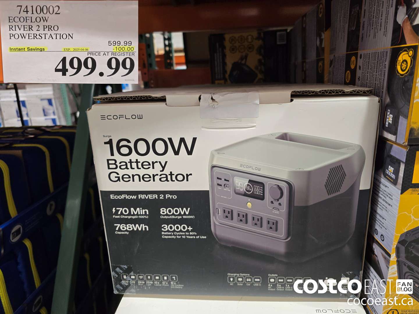 7410002 ECOFLOW RIVER 2 PRO POWERSTATION ($100.00 INSTANT SAVINGS EXPIRES ON 2025-04-06) $499.99