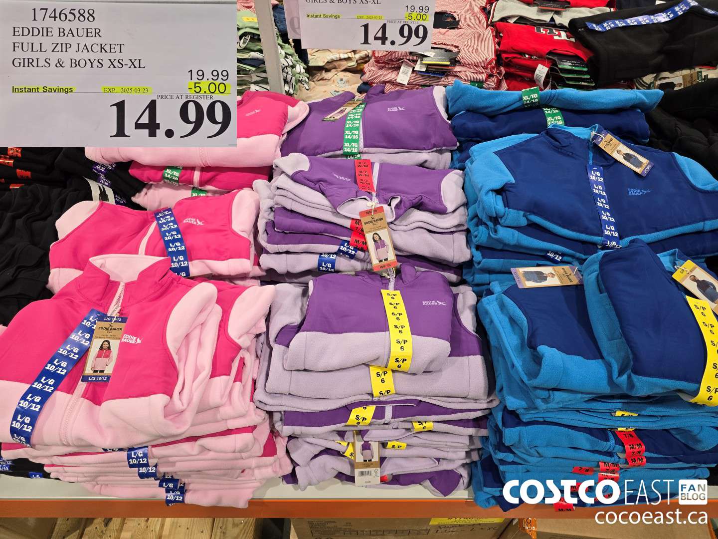 1746588 EDDIE BAUER FULL ZIP JACKET KIDS SIZES XS-XL ($5.00 INSTANT SAVINGS EXPIRES ON 2025-03-23) $14.99