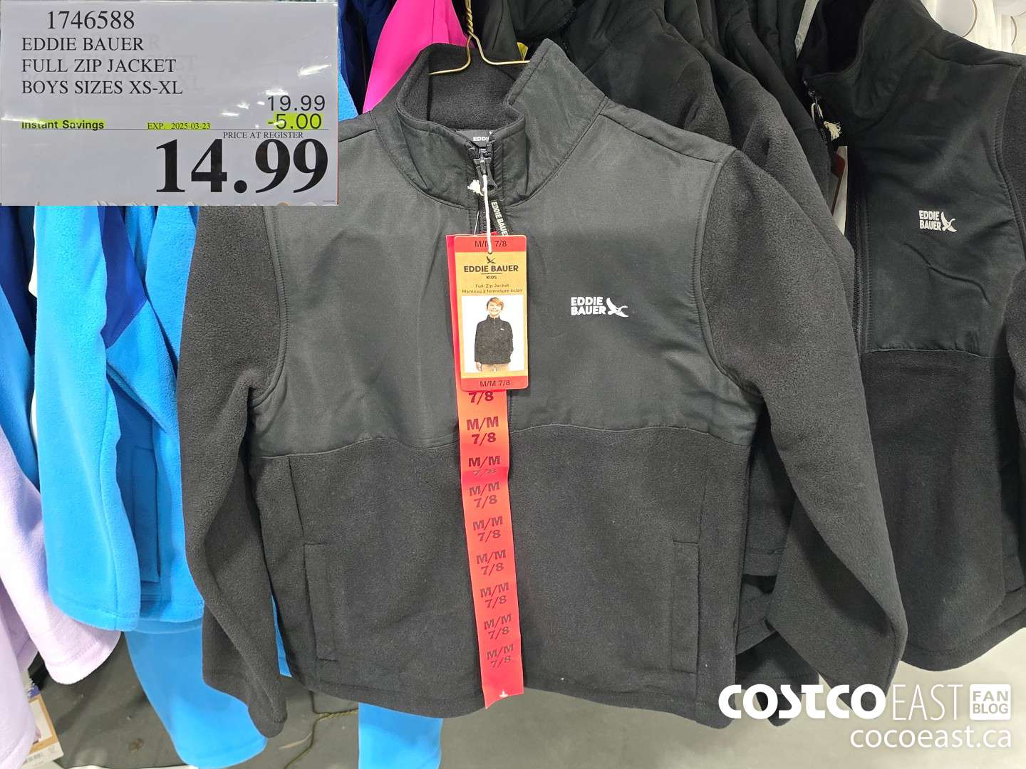1746588 EDDIE BAUER FULL ZIP JACKET KIDS SIZES XS-XL ($5.00 INSTANT SAVINGS EXPIRES ON 2025-03-23) $14.99