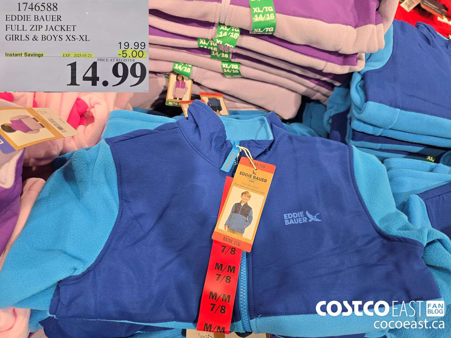 1746588 EDDIE BAUER FULL ZIP JACKET KIDS SIZES XS-XL ($5.00 INSTANT SAVINGS EXPIRES ON 2025-03-23) $14.99