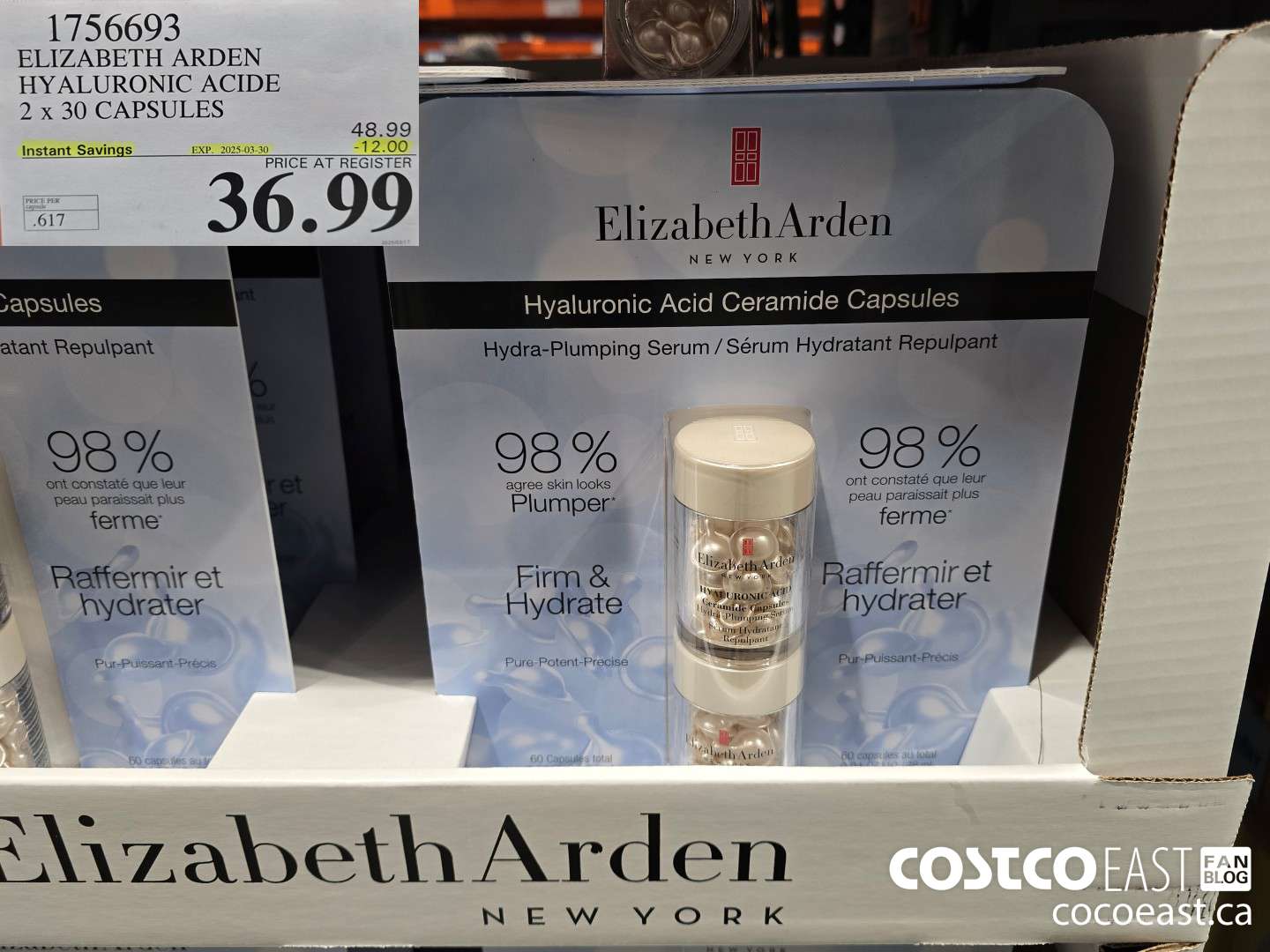 1756693 ELIZABETH ARDEN HYALURONIC ACID 2 x 30 CAPSULES ($12.00 INSTANT SAVINGS EXPIRES ON 2025-03-30) $36.99