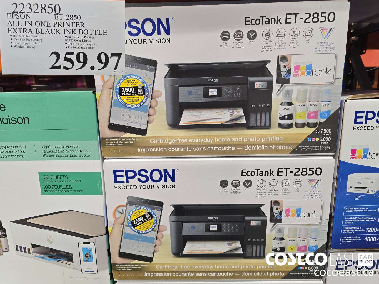 2232850 EPSON ET-2850 ALL IN ONE PRINTER EXTRA BLACK INK BOTTLE $259.97