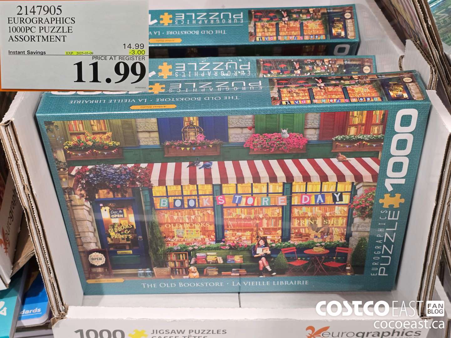 2147905 EUROGRAPHICS 1000PC PUZZLE ASSORTMENT ($3.00 INSTANT SAVINGS EXPIRES ON 2025-03-09) $11.99