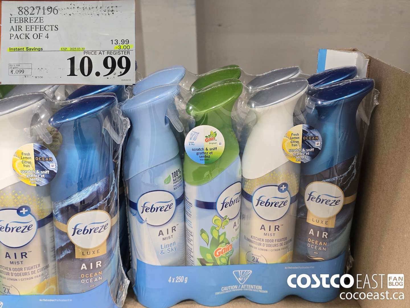 8827196 FEBREZE AIR EFFECTS PACK OF 4 ($3.00 INSTANT SAVINGS EXPIRES ON 2025-03-30) $10.99