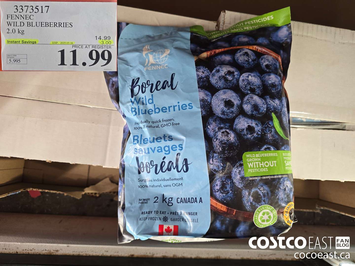 3373517 FENNEC WILD BLUEBERRIES 2.0 kg ($3.00 INSTANT SAVINGS EXPIRES ON 2025-03-16) $11.99