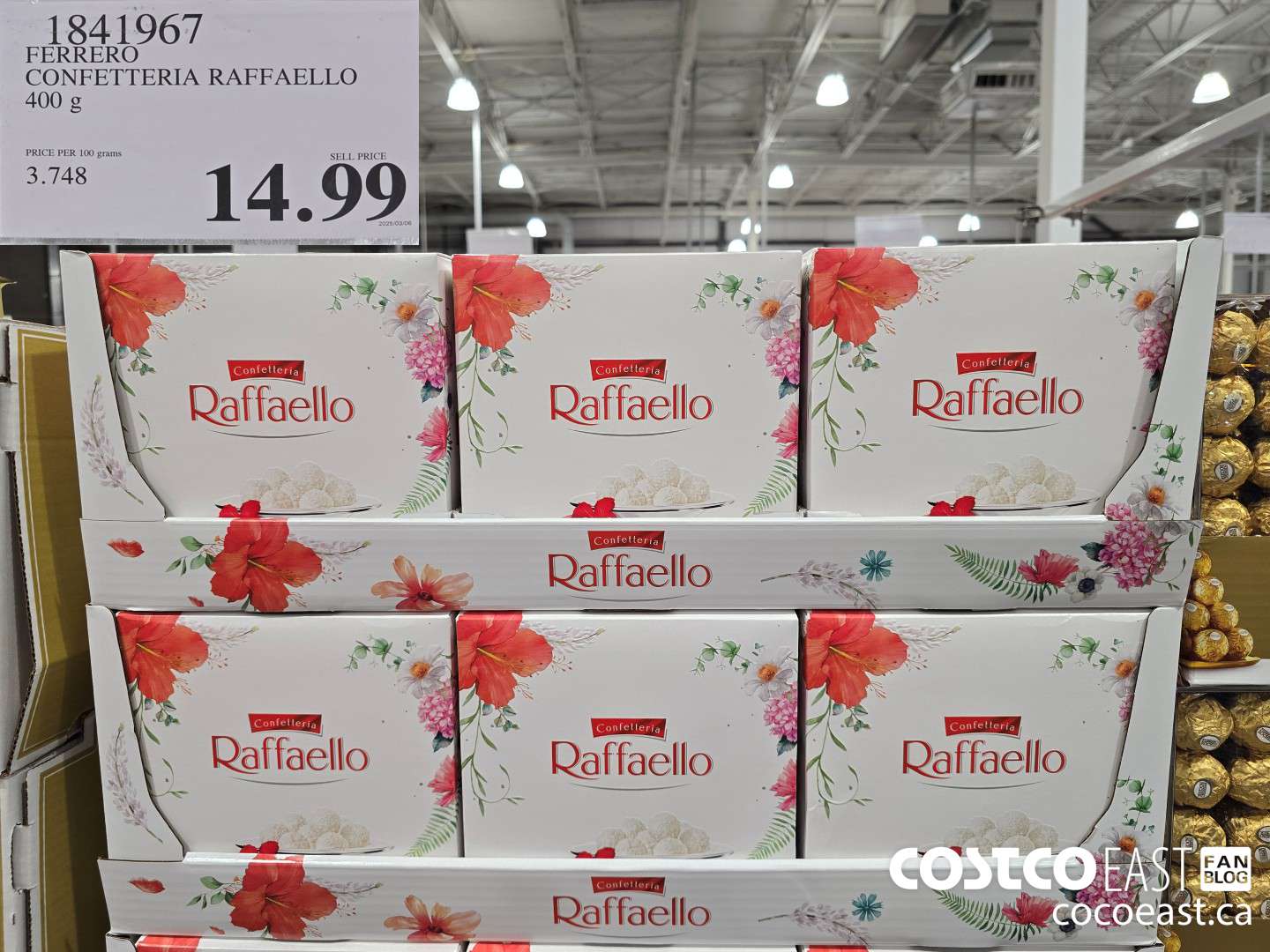 1841967 FERRERO CONFETTERIA RAFFAELLO 400 G $14.99