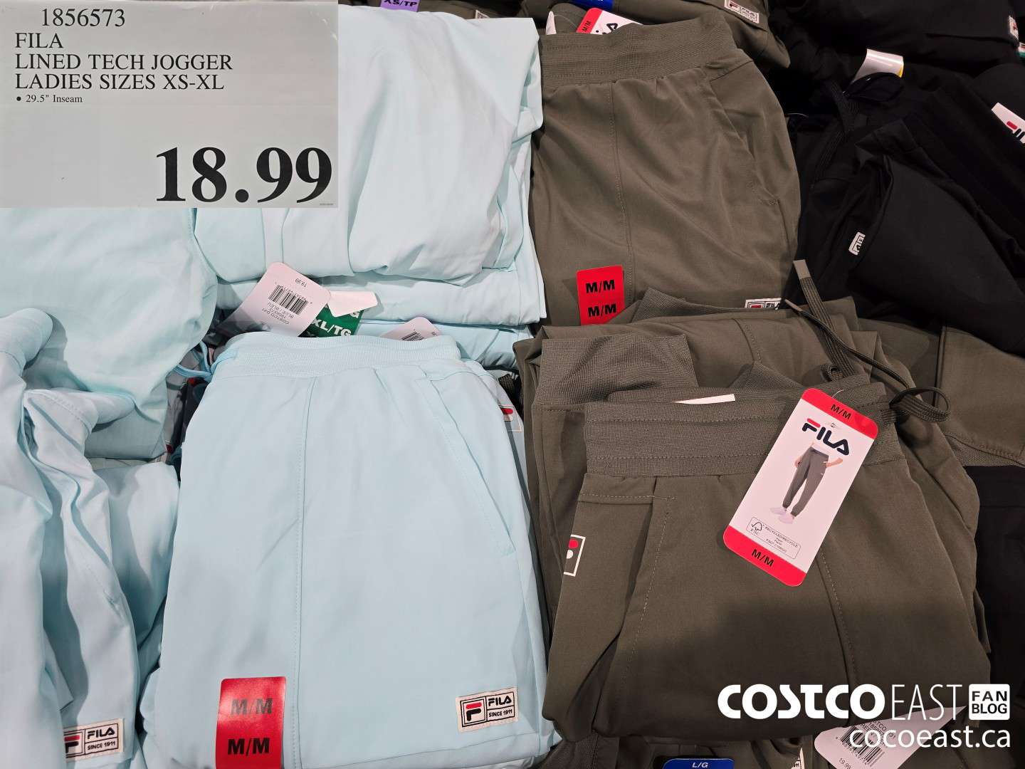 1856573 FILA LINED TECH JOGGER LADIES SIZES XS-XL $18.99