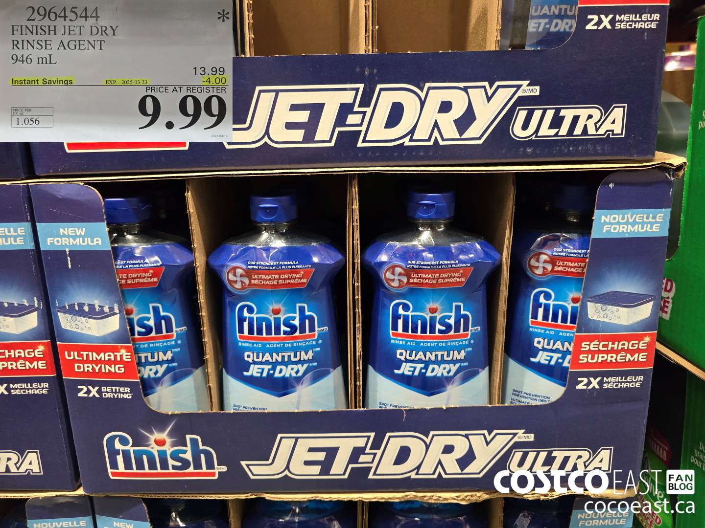 2964544 FINISH JET DRY ULTRA RINSE AGENT 946 ml ($4.00 INSTANT SAVINGS EXPIRES ON 2025-03-23) $9.99