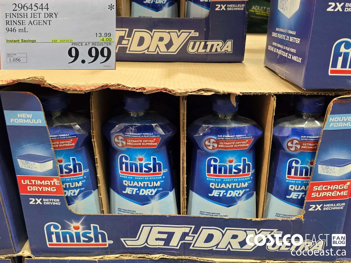 2964544 FINISH JET DRY ULTRA RINSE AGENT 946 ml ($4.00 INSTANT SAVINGS EXPIRES ON 2025-03-23) $9.99