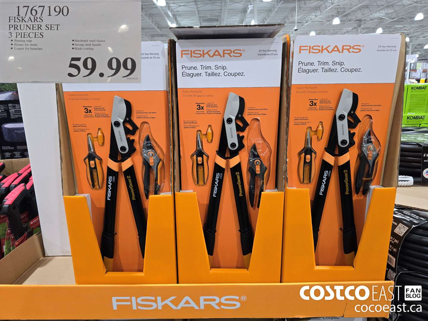 1767190 FISKARS PRUNER SET 3 PIECES $59.99