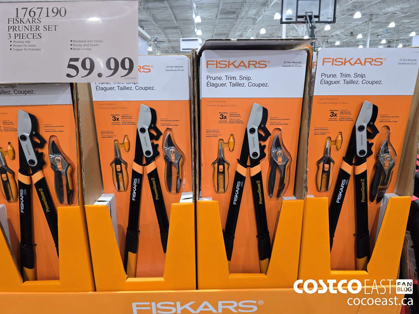 1767190 FISKARS PRUNER SET 3 PIECES $59.99