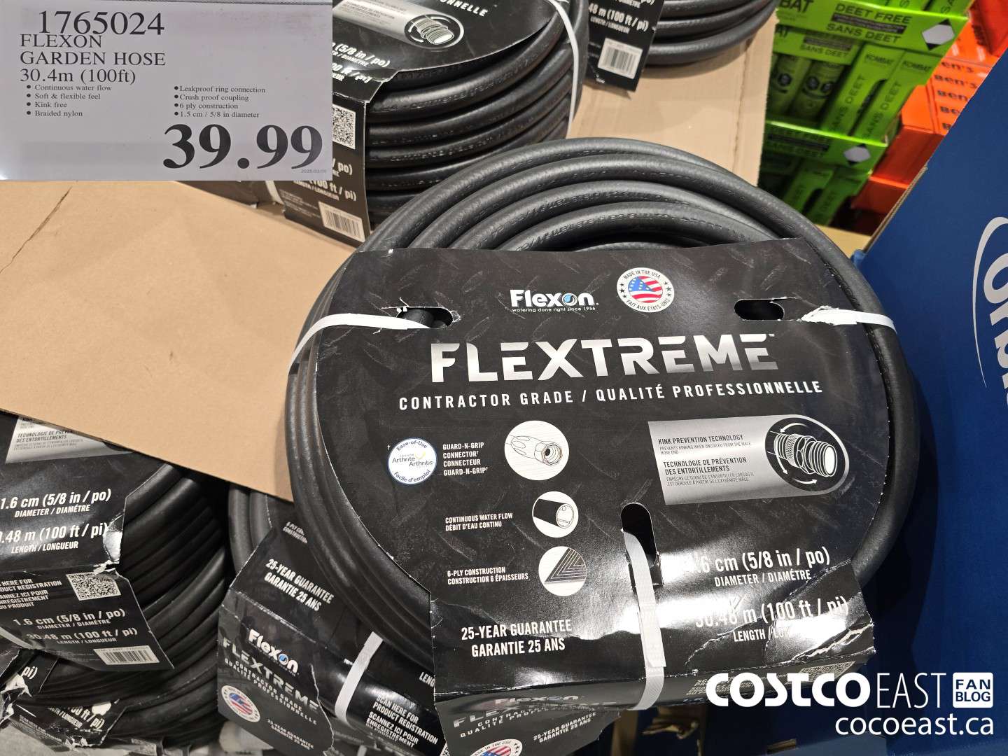 1765024 FLEXON GARDEN HOSE 30.4M (100 ft) $39.99