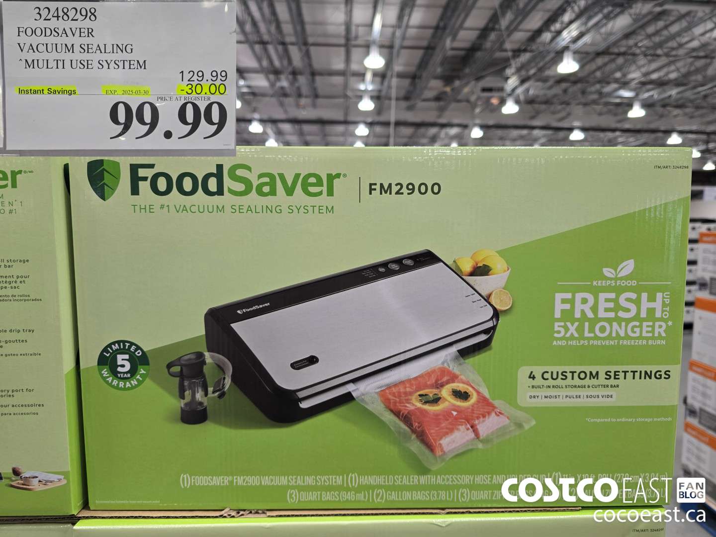 3248298 FOODSAVER VACUUM SEALING MULTI USE SYSTEM ($30.00 INSTANT SAVINGS EXPIRES ON 2025-03-30) $99.99