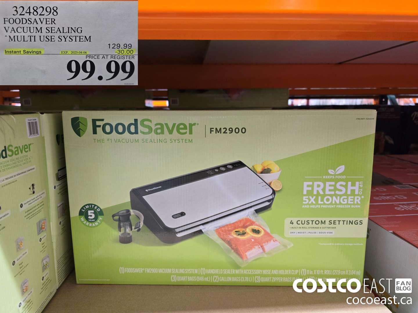 3248298 FOODSAVER VACUUM SEALING MULTI USE SYSTEM ($30.00 INSTANT SAVINGS EXPIRES ON 2025-04-06) $99.99