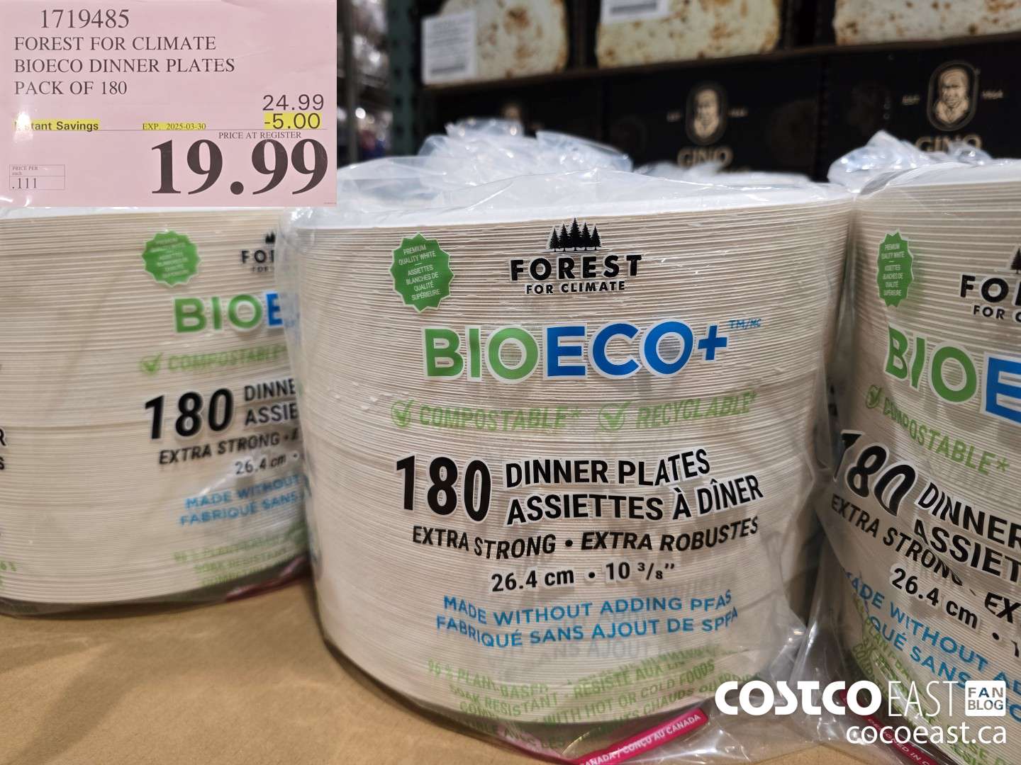 1719485 FOREST FOR CLIMATE BIOECO DINNER PLATES PACK OF 180 ($5.00 INSTANT SAVINGS EXPIRES ON 2025-03-30) $19.99