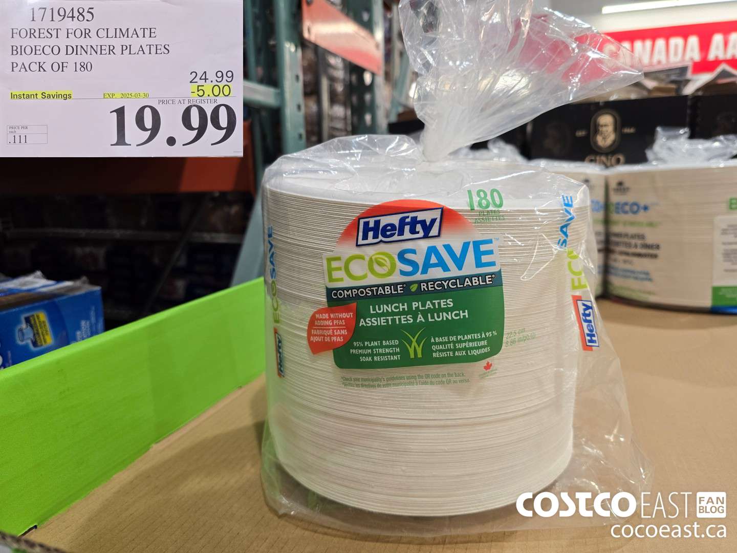 1719485 FOREST FOR CLIMATE BIOECO DINNER PLATES PACK OF 180 ($5.00 INSTANT SAVINGS EXPIRES ON 2025-03-30) $19.99