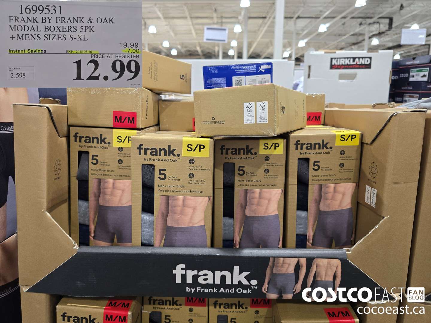 1699531 FRANK BY FRANK & OAK MODAL BOXERS 5PK +MENS SIZES S-XL ($7.00 INSTANT SAVINGS EXPIRES ON 2025-03-16) $12.99