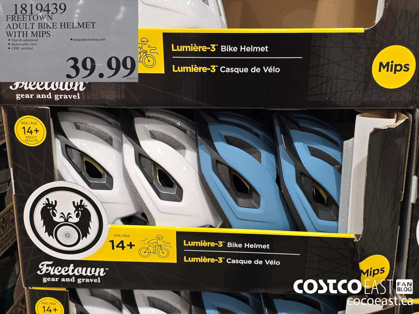 1819439 FREETOWN ADULT BIKE HELMET WITH MIPS  $39.99