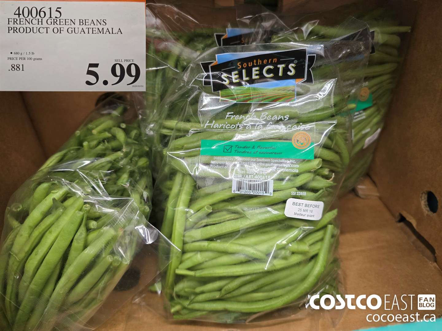 400615 FRENCH GREEN BEANS PRODUCT OF GUATEMALA $5.99