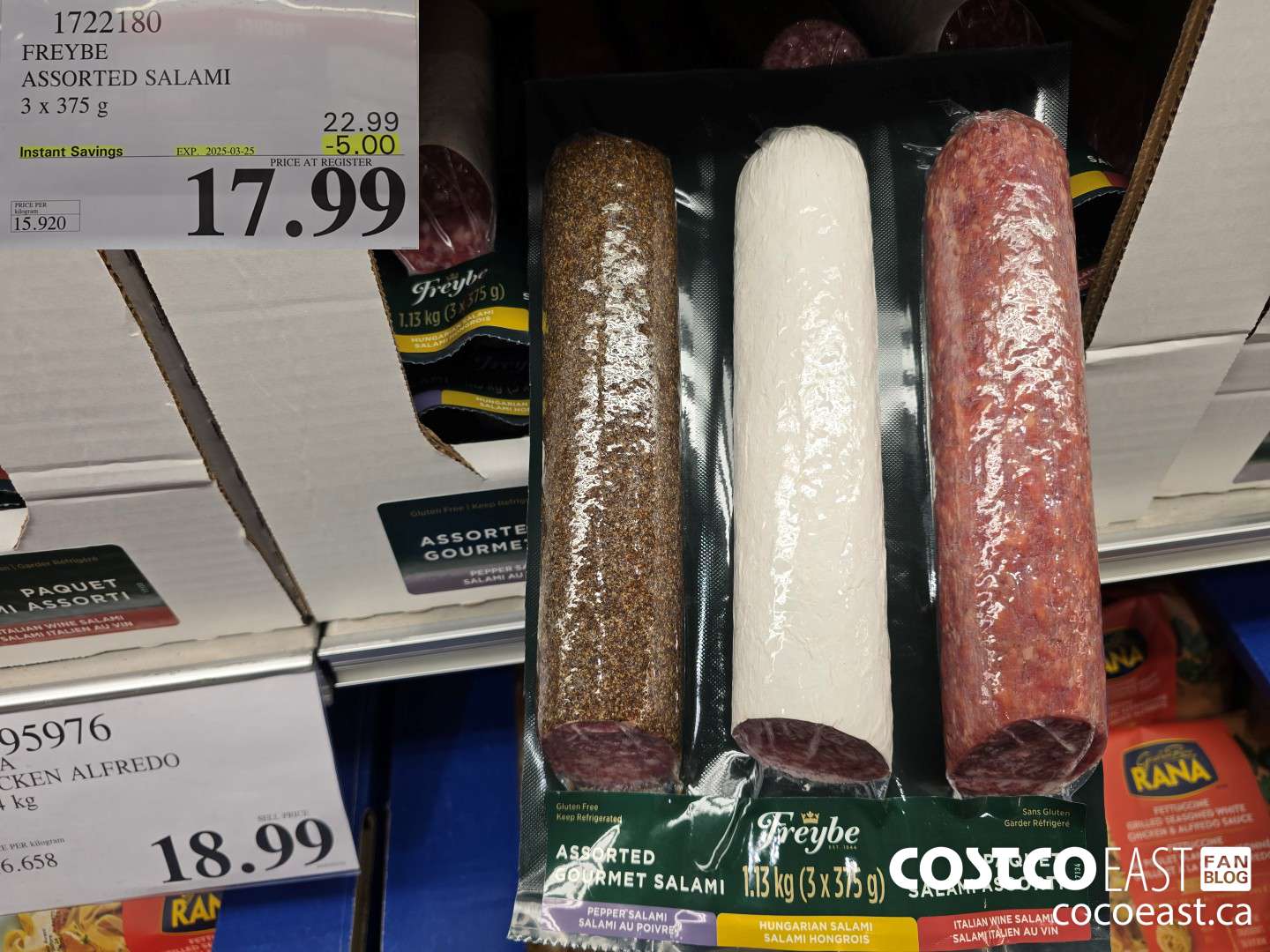 1722180 FREYBE ASSORTED SALAMI 3 x 375 ($5.00 INSTANT SAVINGS EXPIRES ON 2025-03-25) $17.99