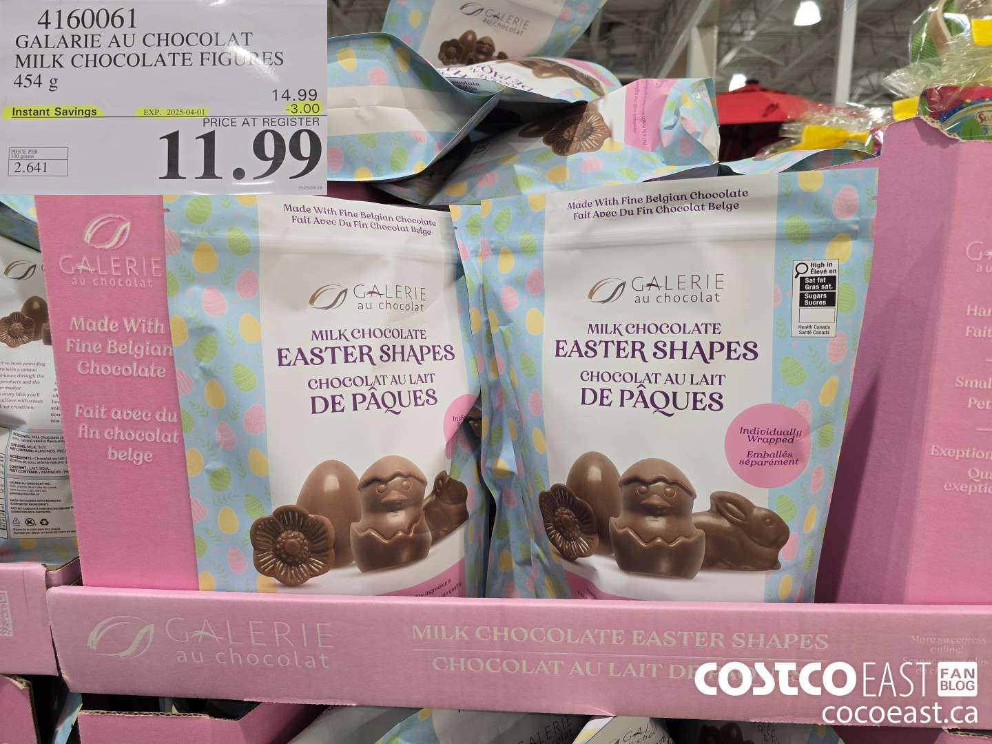 4160061 GALARIE AU CHOCOLAT MILK CHOCOLATE FIGURES 454 g ($3.00 INSTANT SAVINGS EXPIRES ON 2025-04-01) $11.99