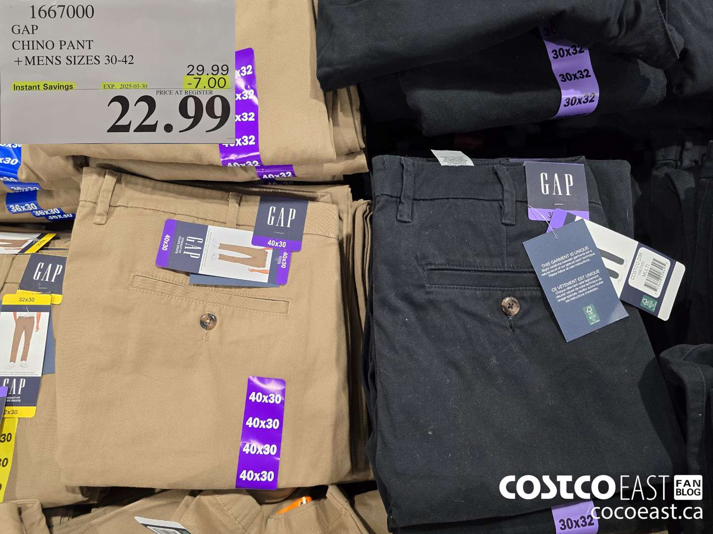 1667000 GAP CHINO PANT +MENS SIZES 30-42 ($7.00 INSTANT SAVINGS EXPIRES ON 2025-03-30) $22.99