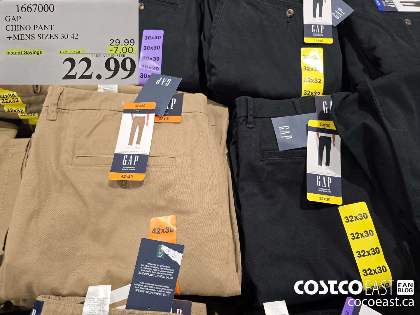 1667000 GAP CHINO PANT +MENS SIZES 30-42 ($7.00 INSTANT SAVINGS EXPIRES ON 2025-03-30) $22.99