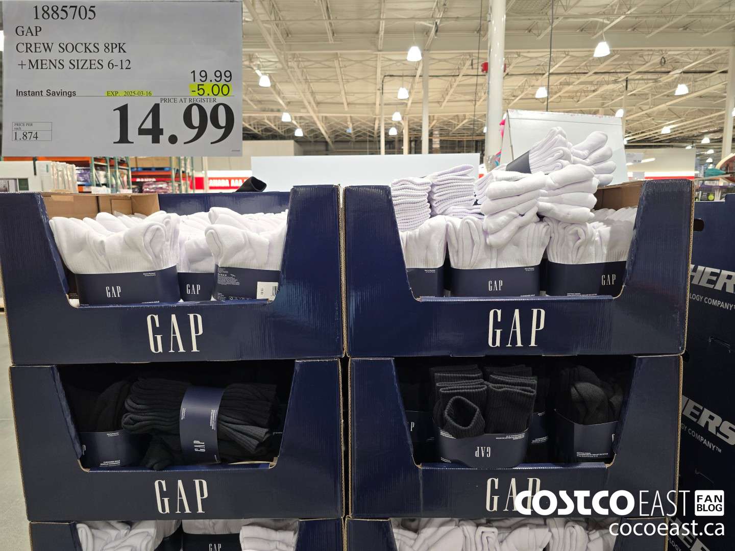 1885705 GAP CREW SOCKS 8PK +MENS SIZES 6-12 ($5.00 INSTANT SAVINGS EXPIRES ON 2025-03-16) $14.99