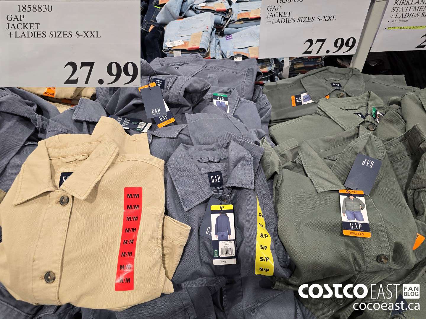 1858830 GAP JACKET + LADIES SIZES S-XXL $27.99