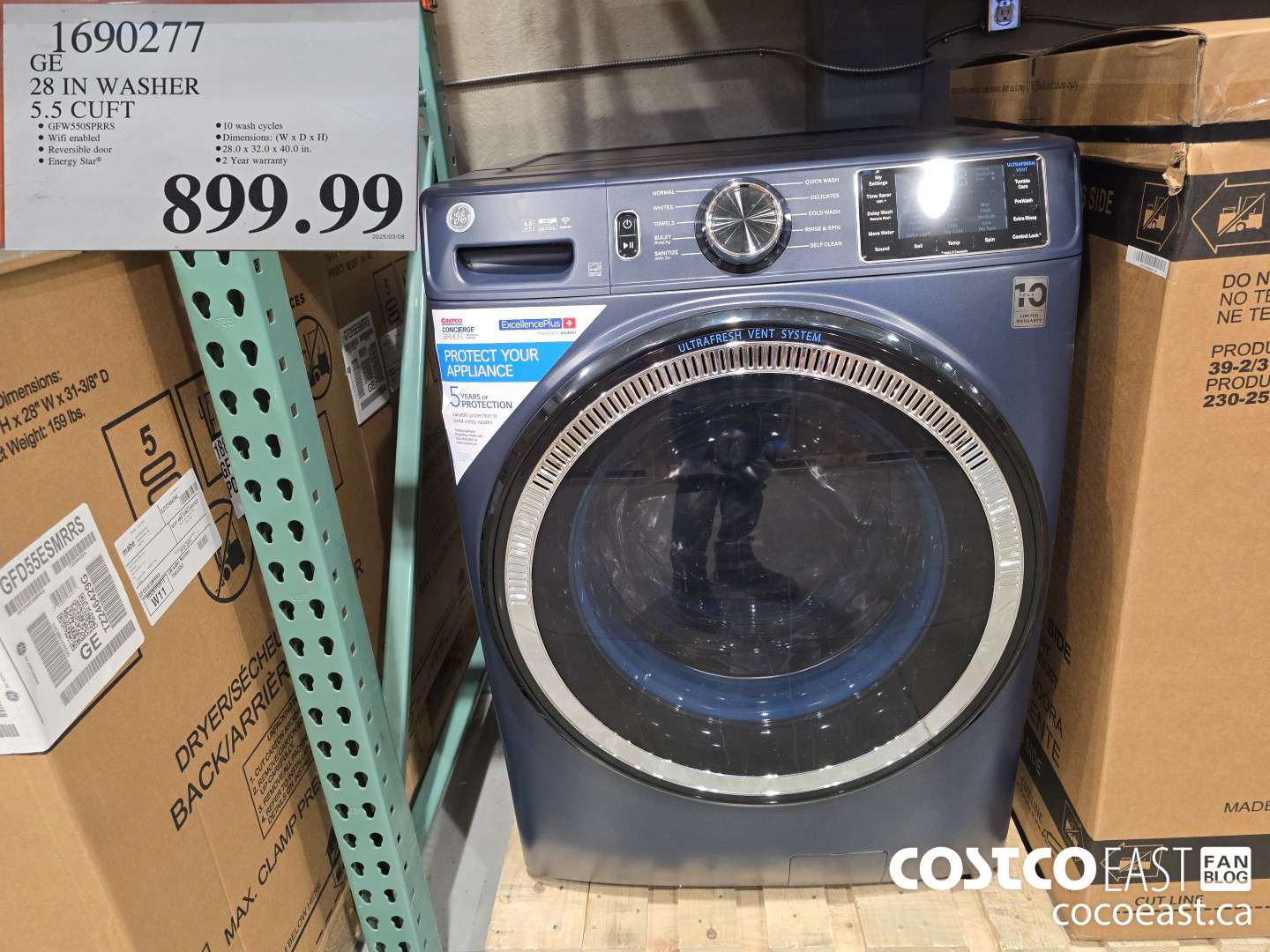 1690277 GE 28 IN WASHER 5.5 CUFT $899.99