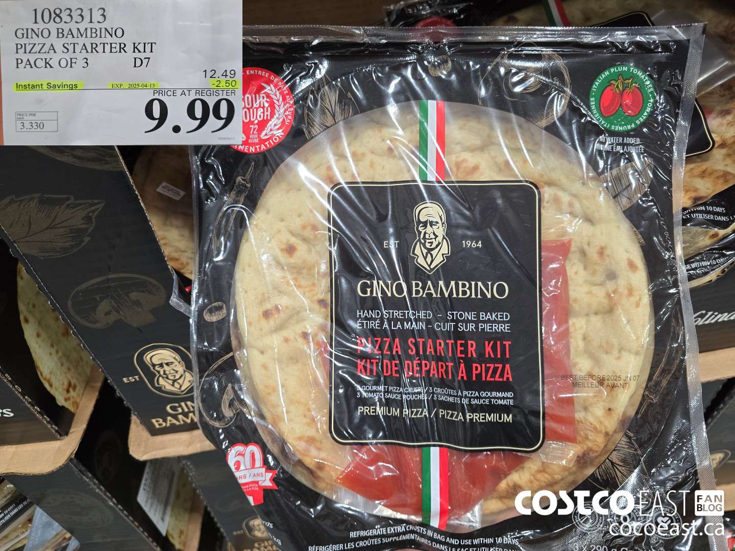 1083313 GINO BAMBINO PIZZA STARTER KIT PACK OF 3 ($2.50 INSTANT SAVINGS EXPIRES ON 2025-04-13) $9.99