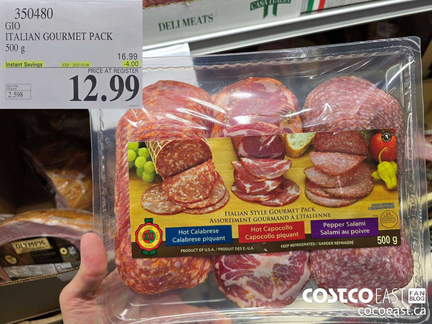 350480 GIO ITALIAN GOURMET PACK 500 g ($4.00 INSTANT SAVINGS EXPIRES ON 2025-03-09) $12.99