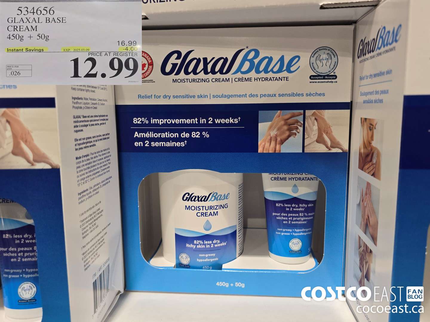 534656 GLAXAL BASE CREAM 450G + 50G ($4.00 INSTANT SAVINGS EXPIRES ON 2025-03-09) $12.99