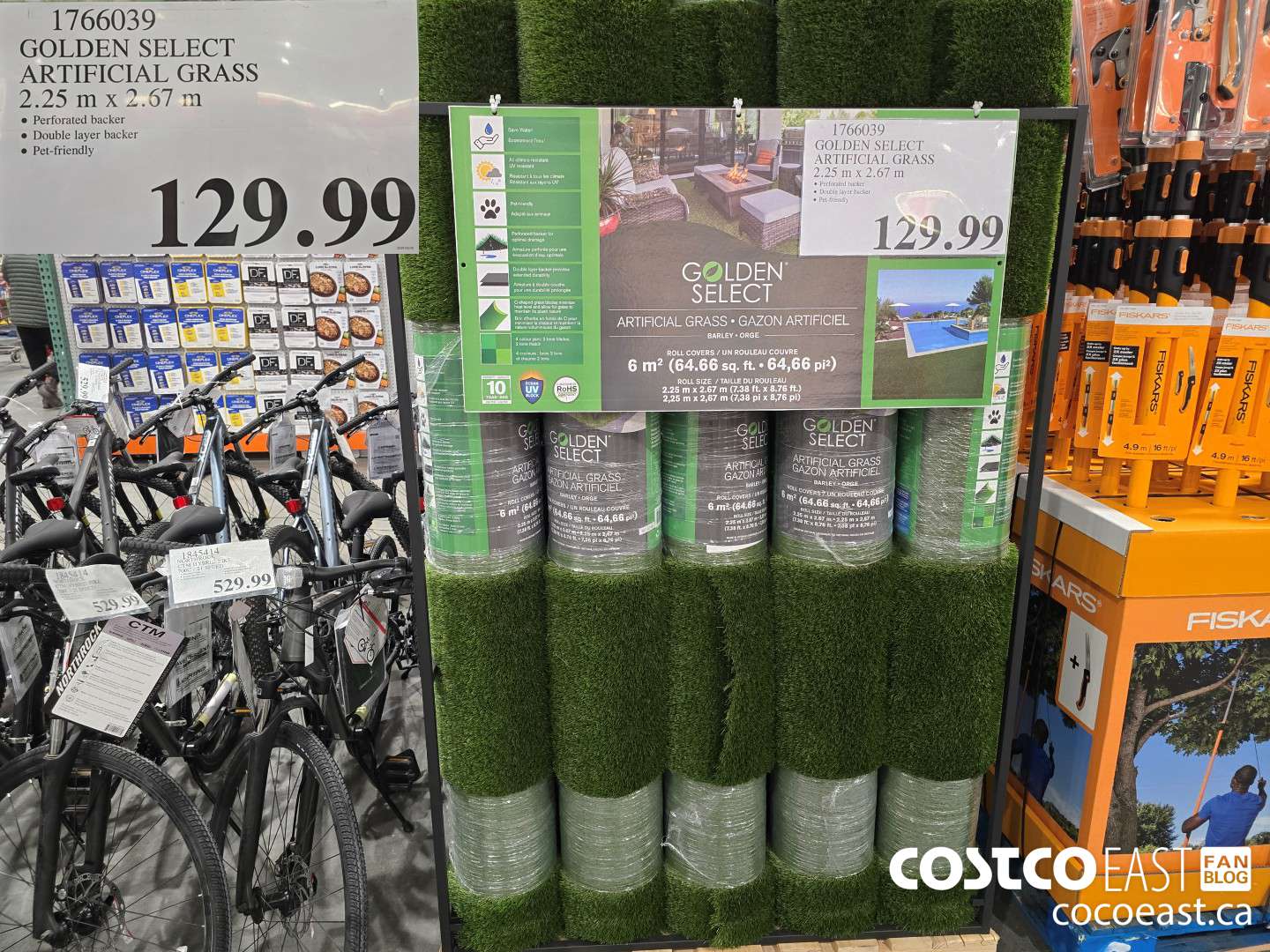1766039 GOLDEN SELECT ARTIFICIAL GRASS 2.25 m x 2.67 m $129.99