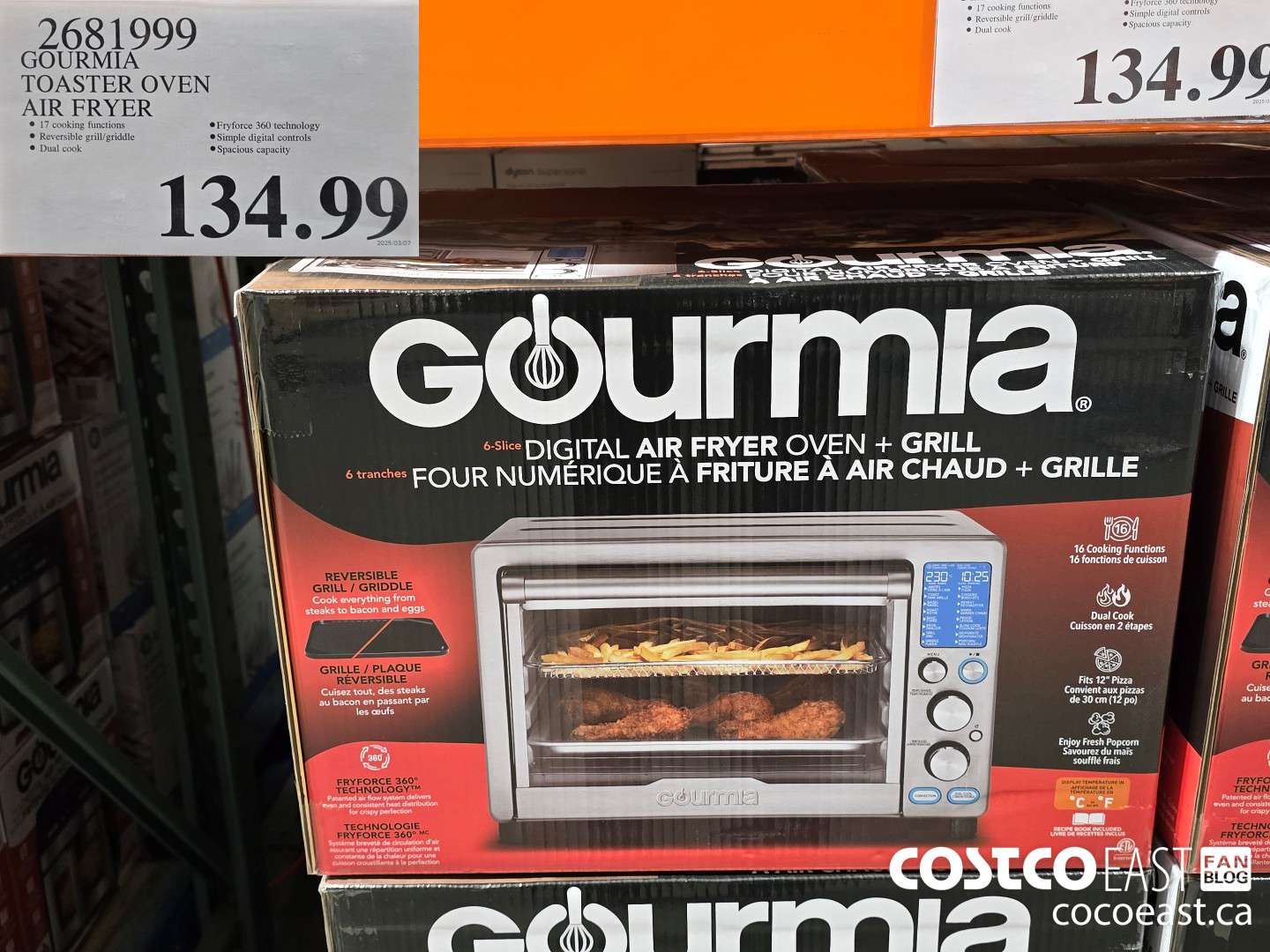 2681999 GOURMIA TOASTER OVEN AIR FRYER $134.99