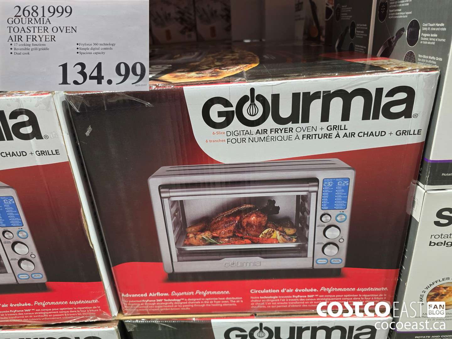 2681999 GOURMIA TOASTER OVEN AIR FRYER $134.99