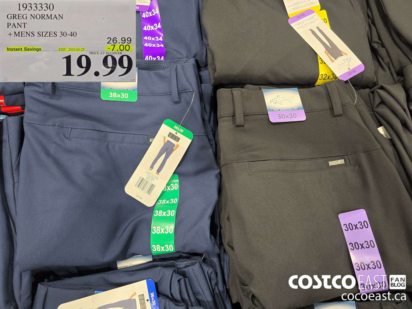 1933330 GREG NORMAN PANT +MENS SIZES 30-40 ($7.00 INSTANT SAVINGS EXPIRES ON 2025-03-23) $19.99