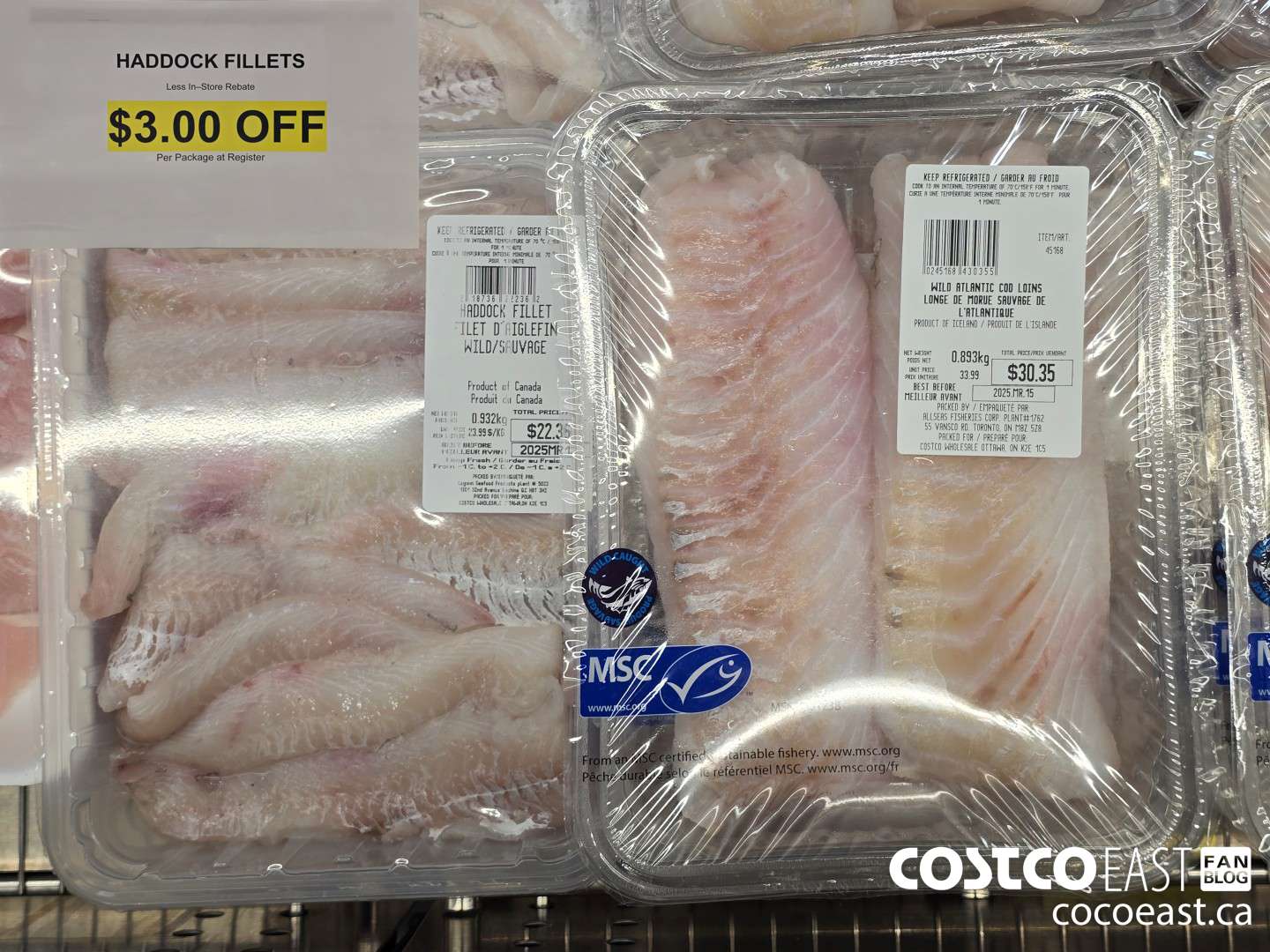 45168 HADDOCK FILLETS ($3.00 INSTANT SAVINGS)