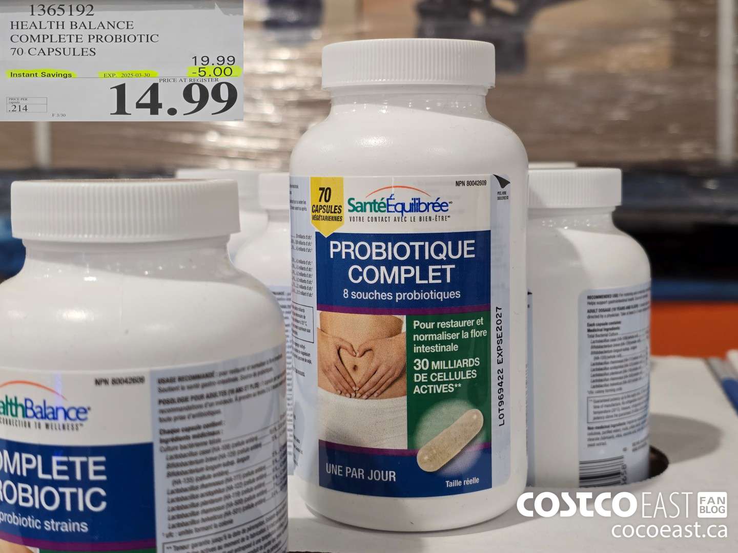 1365192 HEALTH BALANCE COMPLETE PROBIOTIC 70 CAPSULES ($5.00 INSTANT SAVINGS EXPIRES ON 2025-03-30) $14.99