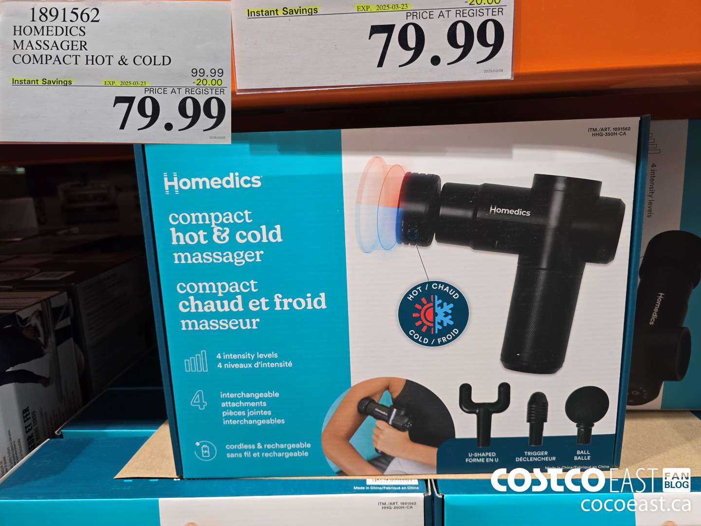 1891562 HOMEDICS MASSAGER COMPACT HOT & COLD ($20.00 INSTANT SAVINGS EXPIRES ON 2025-03-23) $79.99