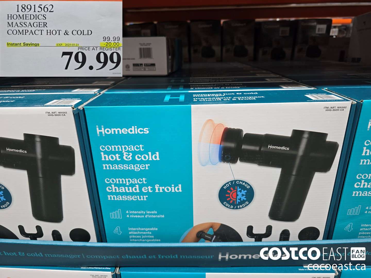 1891562 HOMEDICS MASSAGER COMPACT HOT & COLD ($20.00 INSTANT SAVINGS EXPIRES ON 2025-03-23) $79.99