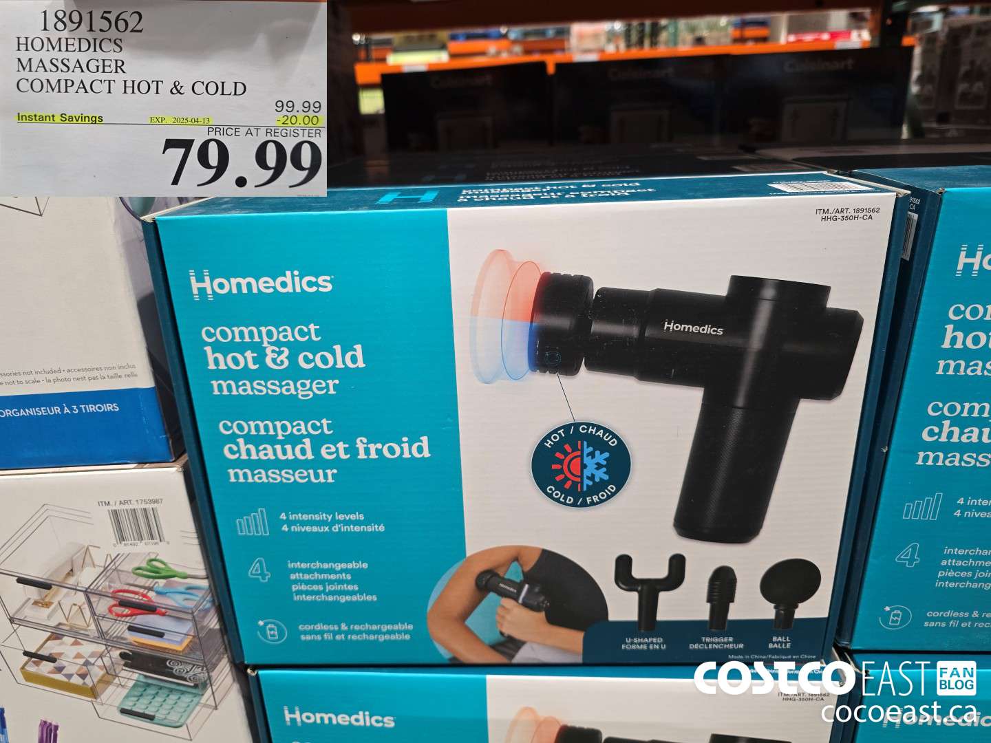1891562 HOMEDICS MASSAGER COMPACT HOT & COLD ($20.00 INSTANT SAVINGS EXPIRES ON 2025-04-13) $79.99